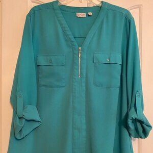 Kim Rogers Teal Tunic Top